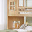 Lit superposé House avec glissoire et échelle, cadre de lit superposé simple avec tablettes de rangement intégrées et garde-robe, lit en bois massif pour enfants-72437849