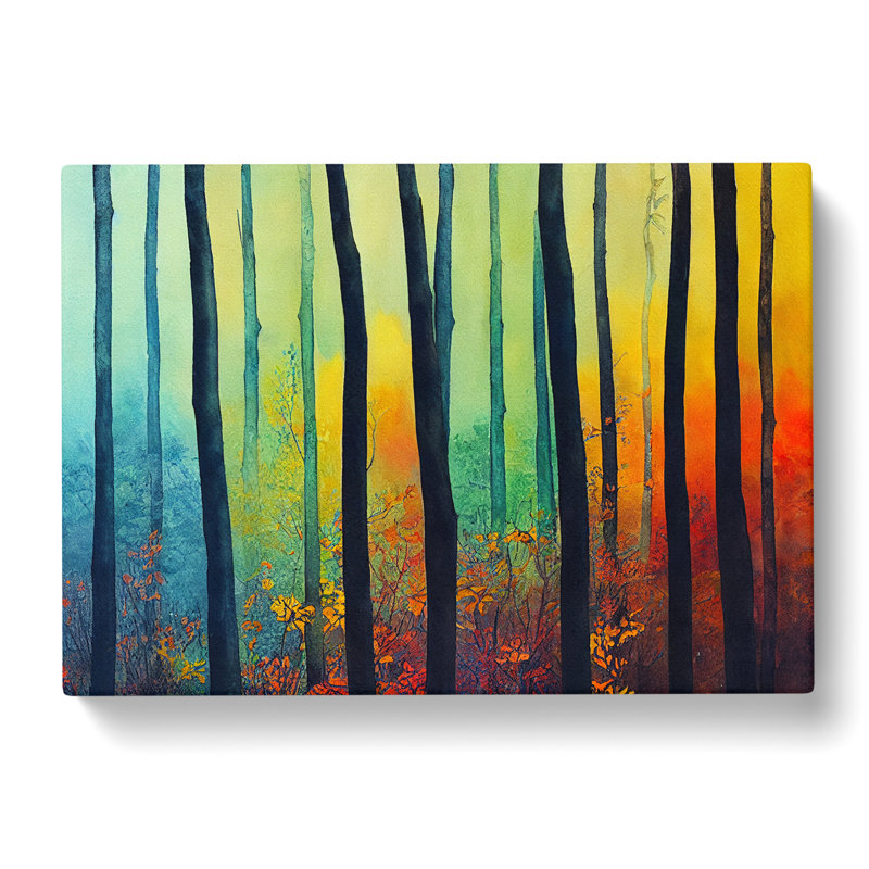 Forest in Technicolour Vol.1 - Wrapped Canvas, 35cm H x 50cm W x 3cm D