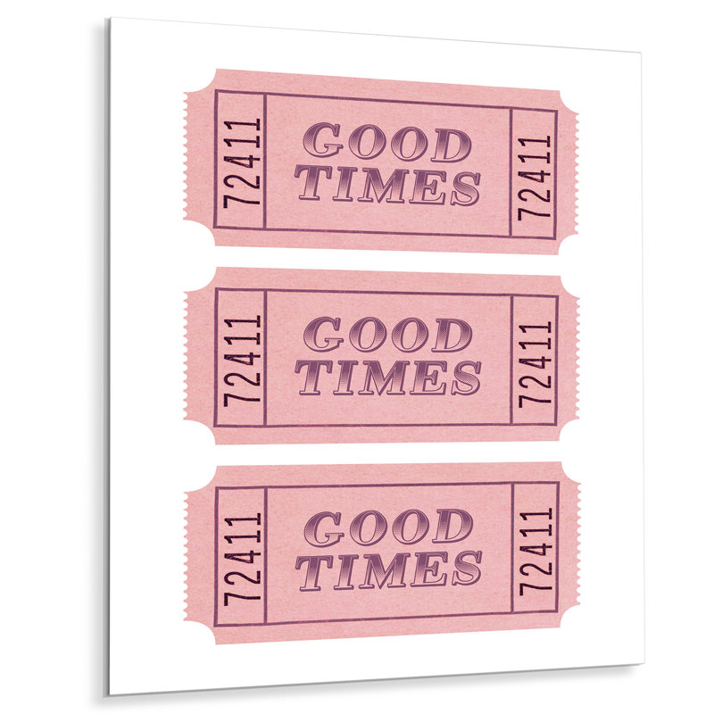 Good Times billets - art mural moderne, Sans cadre, métal, H 20 po x l 12 po