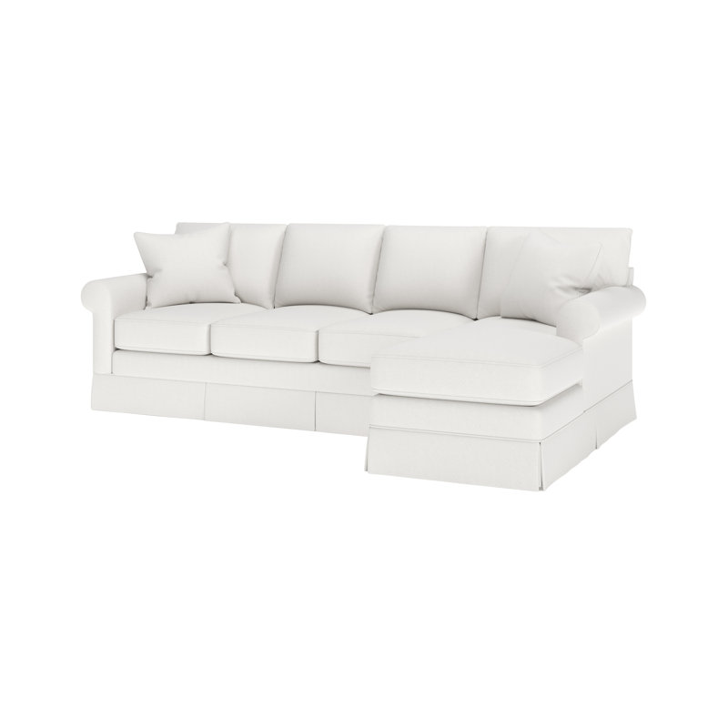 Friedman 2 - Piece Upholstered Sleeper Sectional, Right Hand Facing, Macarena Beige