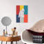 Art mural moderne contemporain abstrait caniche en carrés-408413504