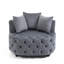Chaise d'appoint / Fauteuil demi-tonneau classique pour salon / Chaise de loisirs moderne (gris)-1464276695