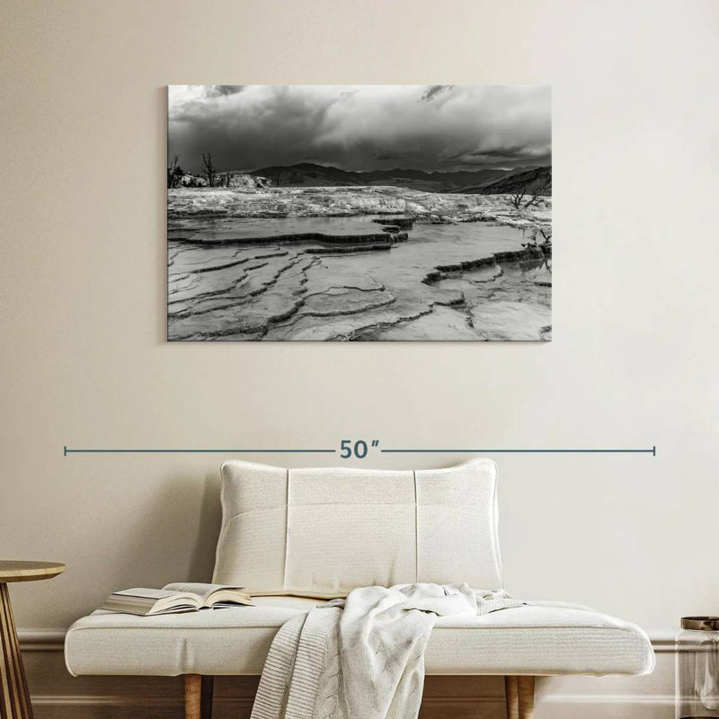 Alvord Rocky Landscape Monochrome, 26" H x 39" W