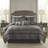 7 Piece Grey Bedding - King Fine Comforter In Luxury