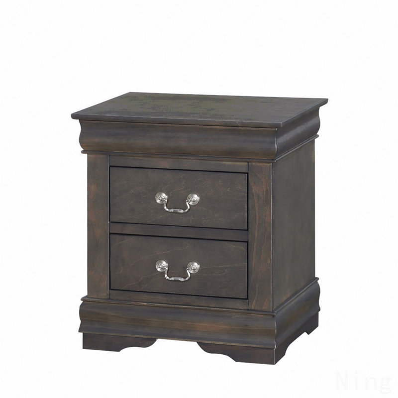 Table de chevet gris foncé, Gris