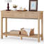 Console en bois cannelé avec 3 tiroirs-818937161