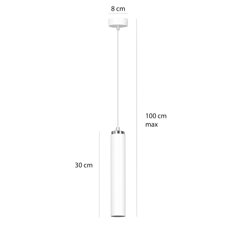 Eberle 1 - Light Single Pendant, White