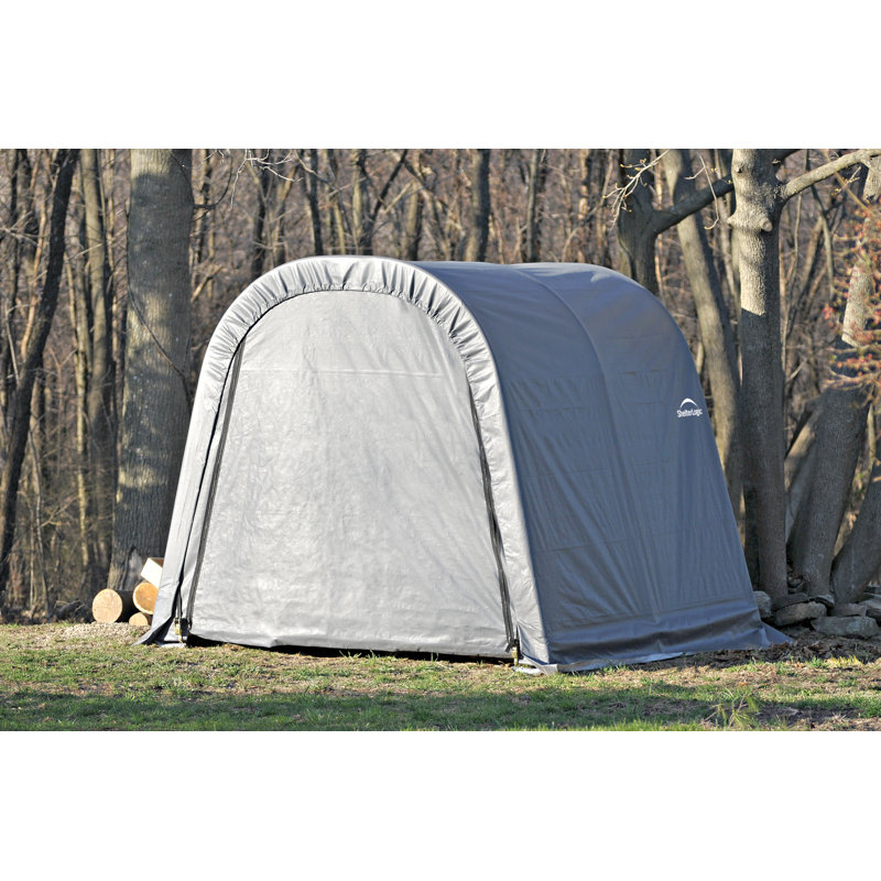 11 ft. W x 8 ft. D Plastic Storage Shed, Gray