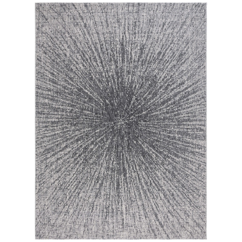 Atiyyah Performance Abstract Indoor/Outdoor Area Rug, Rectangle 5'3" x 7'7"