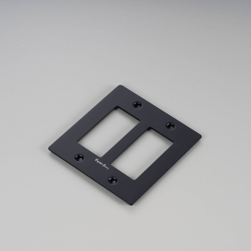 Buildings & Architecture 2 - Gang Blank Standard Combination Wall Plate, Black