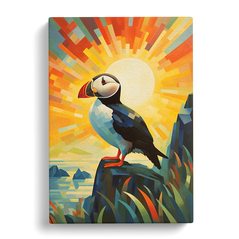 Puffin No.2 - No Frame Print, 50cm H x 35cm W x 3cm D