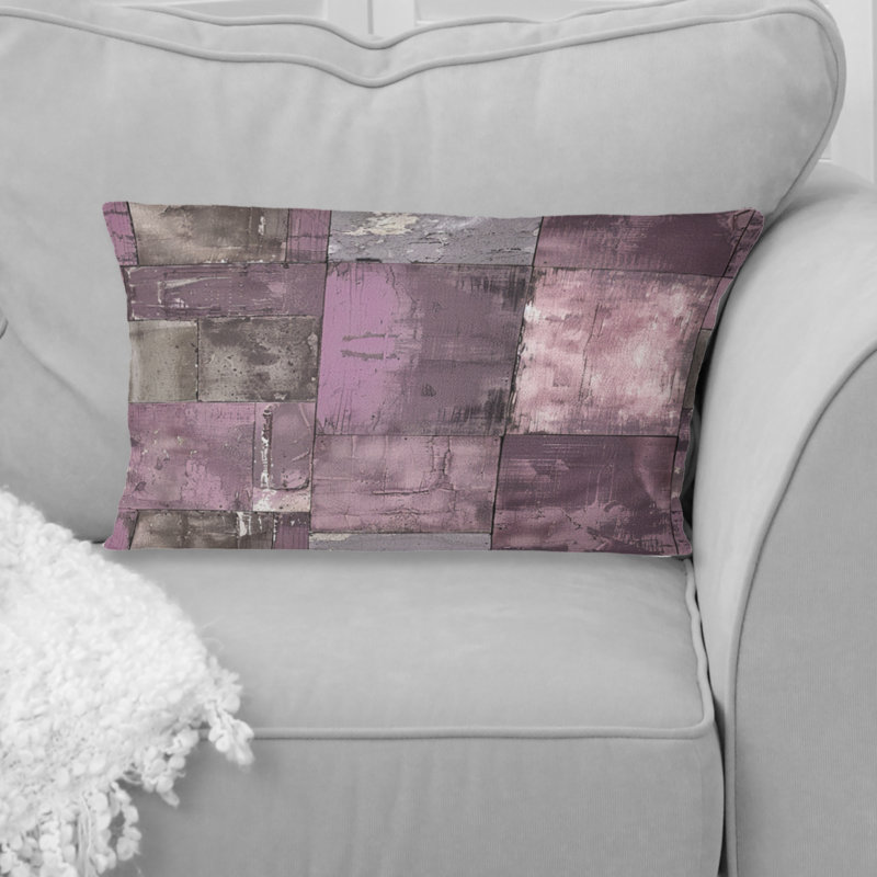 Coussin lombaire mauve d'inspiration rétro mauve