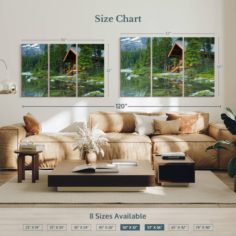 Alvord Ohara Lake House, H 36 po x l 57 po