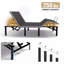 Base de lit réglable avec tête de massage et pied incliné, télécommande sans fil simple de taille XL, deux types de ports USB: Type-A et Type-C, veilleuse à DEL, 4 pieds réglables en hauteur