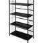 5 bibliothèques en métal noir de 64 po de hauteur - créez un espace organisé facile à assembler pour différents environnements, offrant un espace de rangement efficace pour le bureau, le salon et la pièce