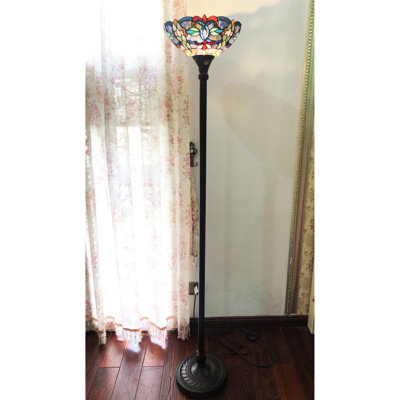 Henninger 69'' Antique Bronze Torchiere Floor Lamp