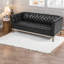 Canapé spacieux de 200 cm en similicuir, capitonné moderne, pour salon.-1112622732