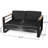 With Slat Panels And Cushions Aluminum Outdoor Dark - Style