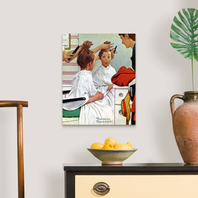 Norman Rockwell, premier voyage à la boutique de beauté, toile