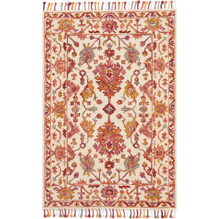 Leyna Hand Hooked Wool Oriental Indoor Rug