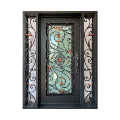 Bronze Laurel Single Iron Door