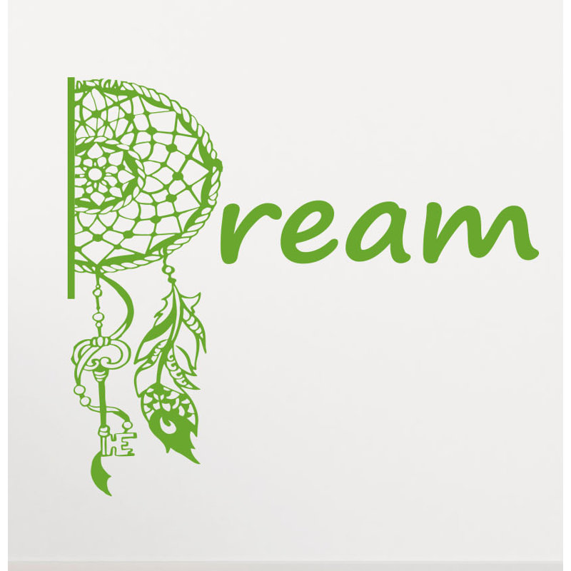 Text & Numbers Non-Wall Damaging Wall Decal, Lemon Tree Green