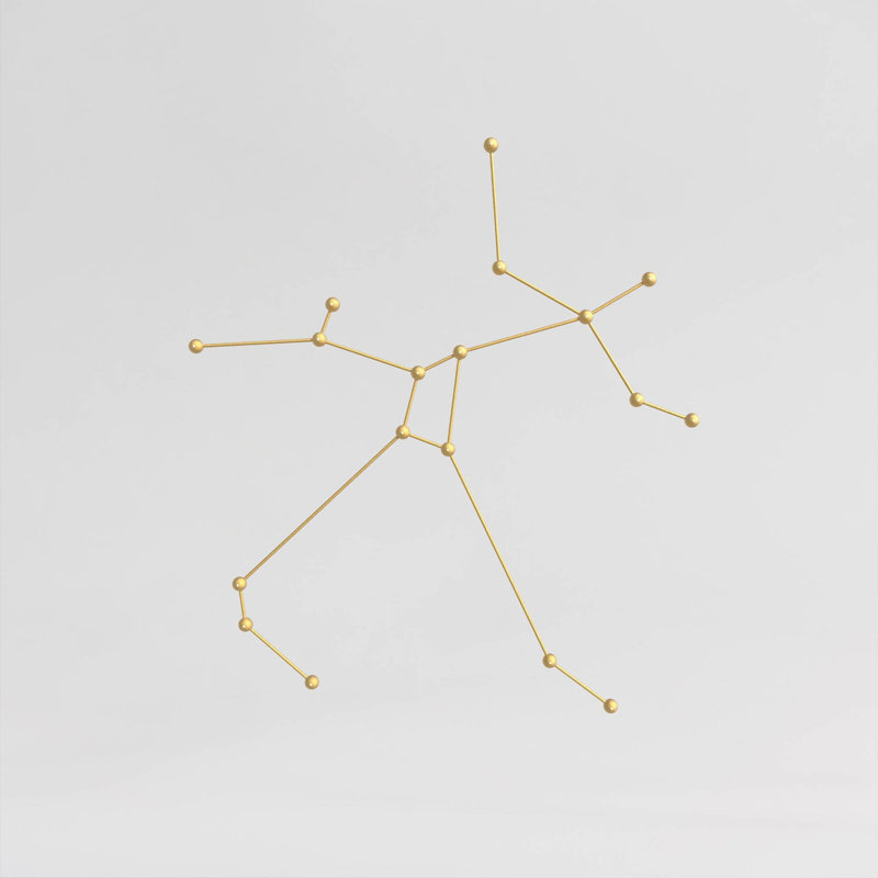 18 - Light Unique Geometric Chandelier