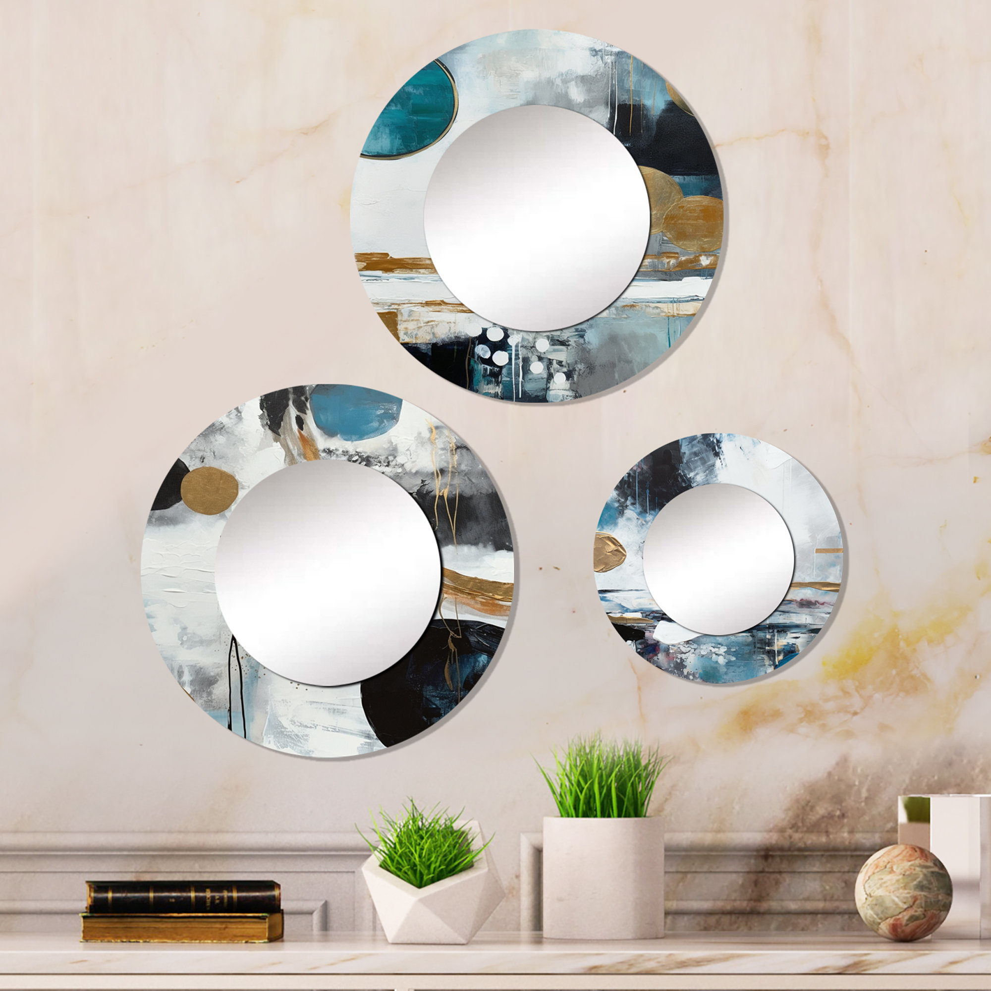 Ivy Bronx Gamay Aluminum Round Wall Mirror | Wayfair