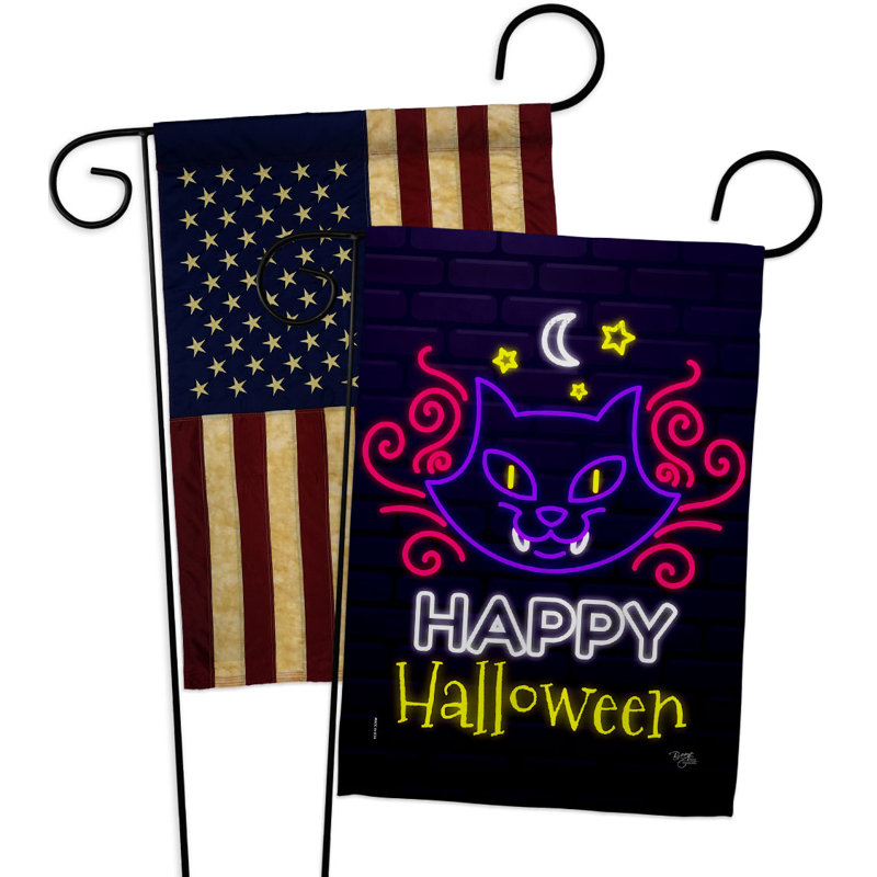 Drapeau de jardin en polyester 18,5 x 13 po Neon