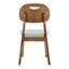 Chaises de salle à manger confortables, tissu moderne en bois massif gris