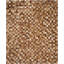 Barr Hand Woven Leather Brown/Light Brown Rug