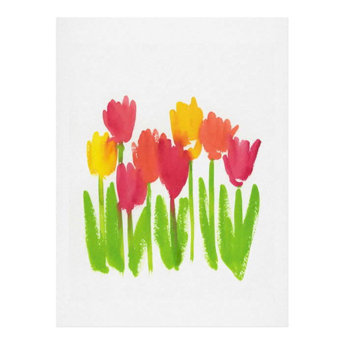 « brillante tulipes », reproduction d’art, H 24 po x l 18 po