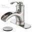 Robinet de lavabo de salle de bain en nickel brossé avec robinet de lavabo et cascade