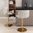 Of 2 Modern Pu Leather Swivel With Adjustable Seat In Beige, Back For Kitchen Island Home Pub And