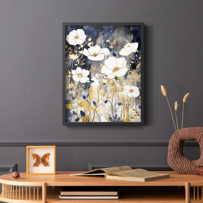 FLORAL Series CCCCLXXVVI - Reproduction encadrée de qualité supérieure - Prêt à être accroché - Aucun clou requis