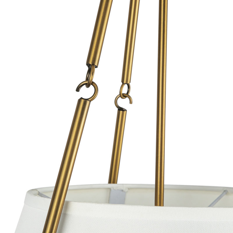 Oliver 1 - Light Pendant, Aged Gold/White Linen