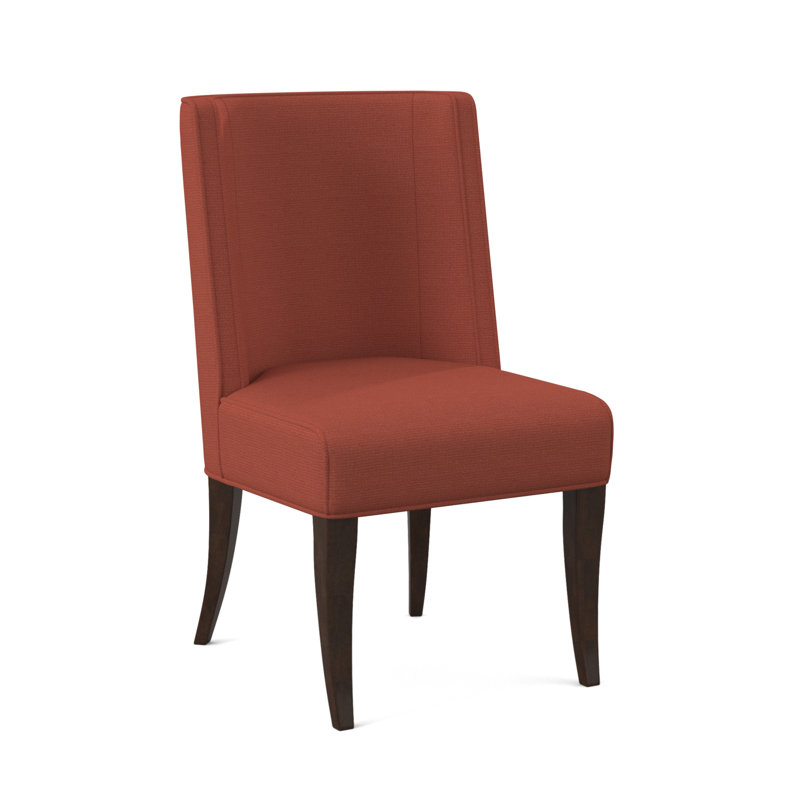 Bandeau Dining Chair, American Walnut, Margaret Lagoon Polyester Blend