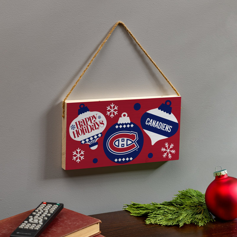 Plaque murale en bois des Fêtes des Canadiens de Montréal 6 x 11