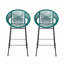 Bleu sarcelle pe de 2, support ergonomique pour le confort, motif tissé complexe, cadre, support pour le corps extérieur et intérieur convenant aux faux meubles, esthétique exquise, cas d'utilisation multiple-661481527