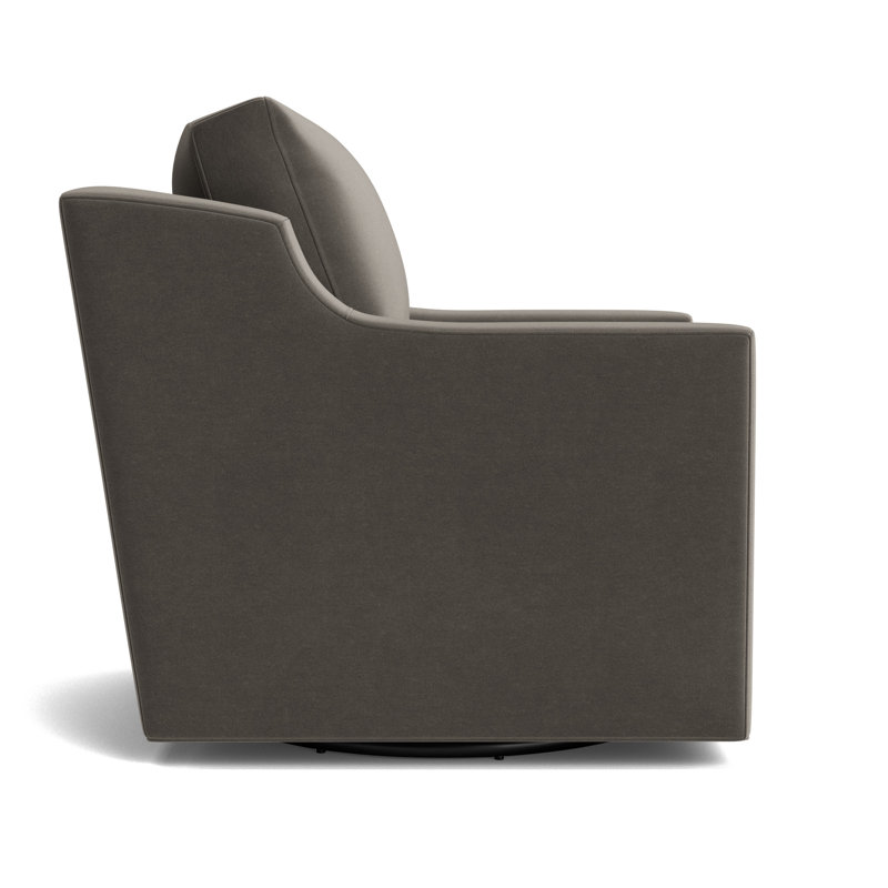 Gigi No Skirt Full Swivel Chair, Performance Velvet - Graphite
