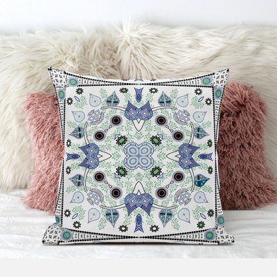 Coussin décoratif pour l'intérieur et l'extérieur 26 po x 26 po Aqua
