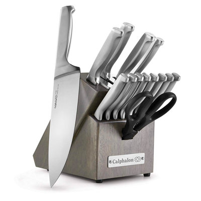 Calphalon Classic Stainless SharpIN Self-Sharpening 15 Piece Knife Block Set