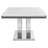 Allessandra White And Chrome Rectangular U-Shaped Base Dining Table