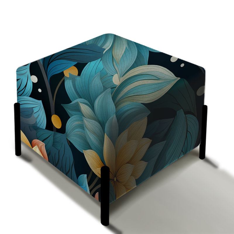 Natures Meditation - Repose-pieds carré floral