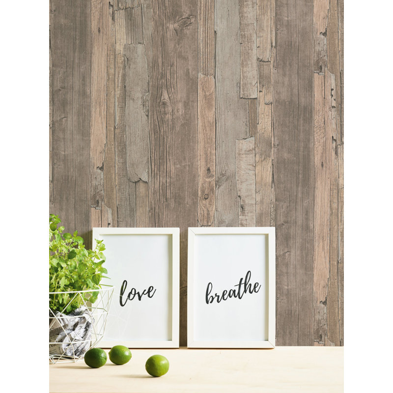 33cmm x 33cm Matte Wallpaper Roll, Brown/Grey