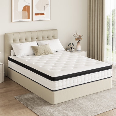  26cm Flame-Retardant Mattress - 2-Zone Pocket Spring for Safety & Support