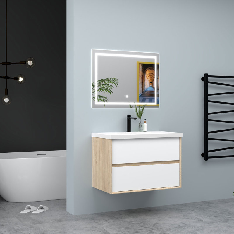 460mm Single Bathroom Vanity with Integrated Resin Basin