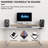 Symple Stuff Desktop Speaker Stands Wedge, Desk Speaker Stands For Medium Speakers, Anti Vibration Silicone Angle Wedge Speaker Riser For Computer, Bookshelf, And Studio Speaker Stand, Black, Medium
