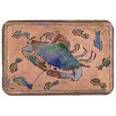 Crab and Fish Glass Cutting Board