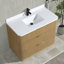 Meuble-lavabo simple en bois massif Calamigo